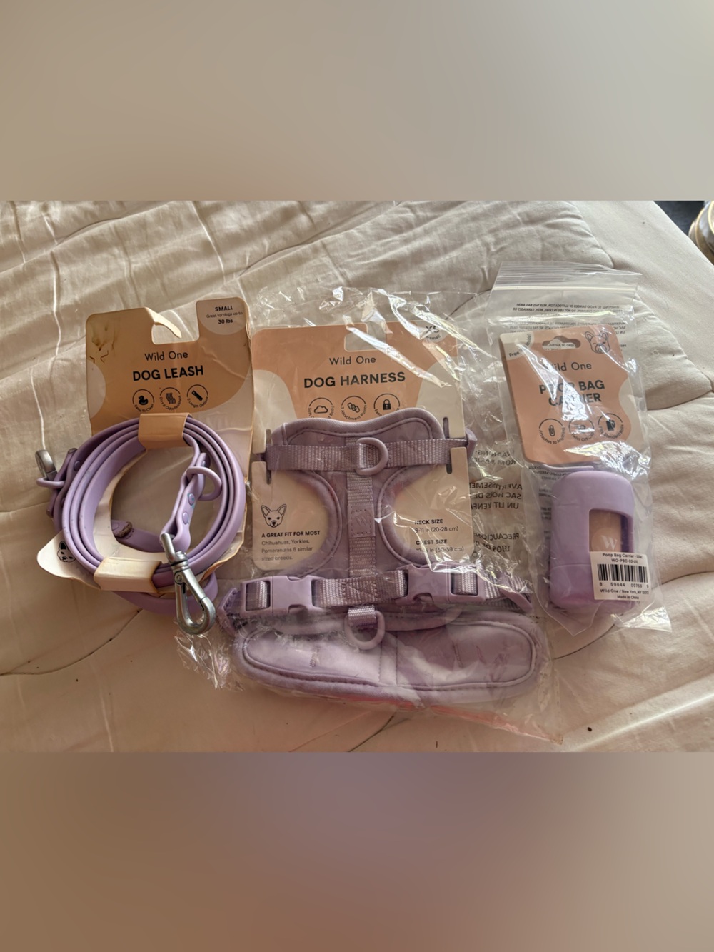 Lavender Dog XS Harness & Leash Set